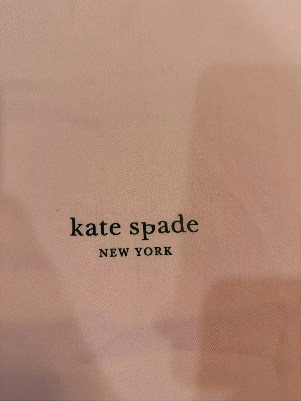 kate spade Light Pink Drawstring Dust Bag with Logo